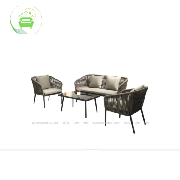 sofa - Bộ sofa khung nhôm 4 món