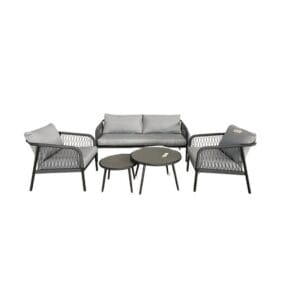 bb083 - Bộ sofa khung nhôm màu đen BB083