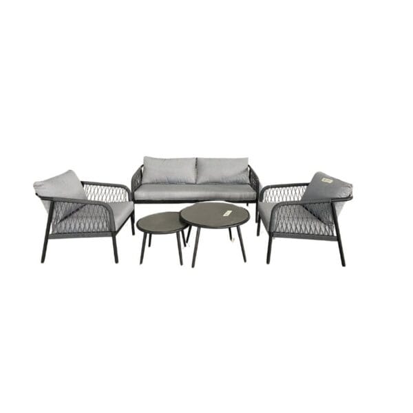 bb083 - Bộ sofa khung nhôm màu đen BB083