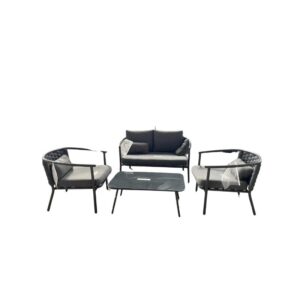 bb096 - Bộ sofa khung thép đen