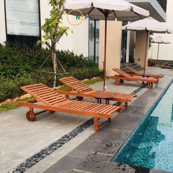 du an cung cap 96 ghe tam nang - Dự án cung cấp 96 chiếc ghế tắm nắng gỗ dầu cho Sunworld Hạ Long