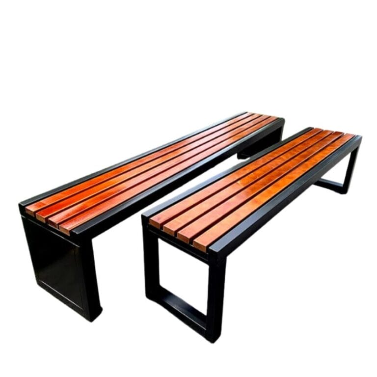 Ghế công viên nan composite giả gỗ