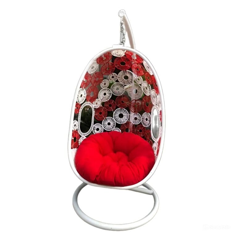 Xích đu oval đồng tiền nhựa mây