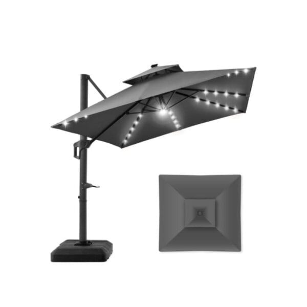 Dù lệch tâm 3x3m có đèn LED