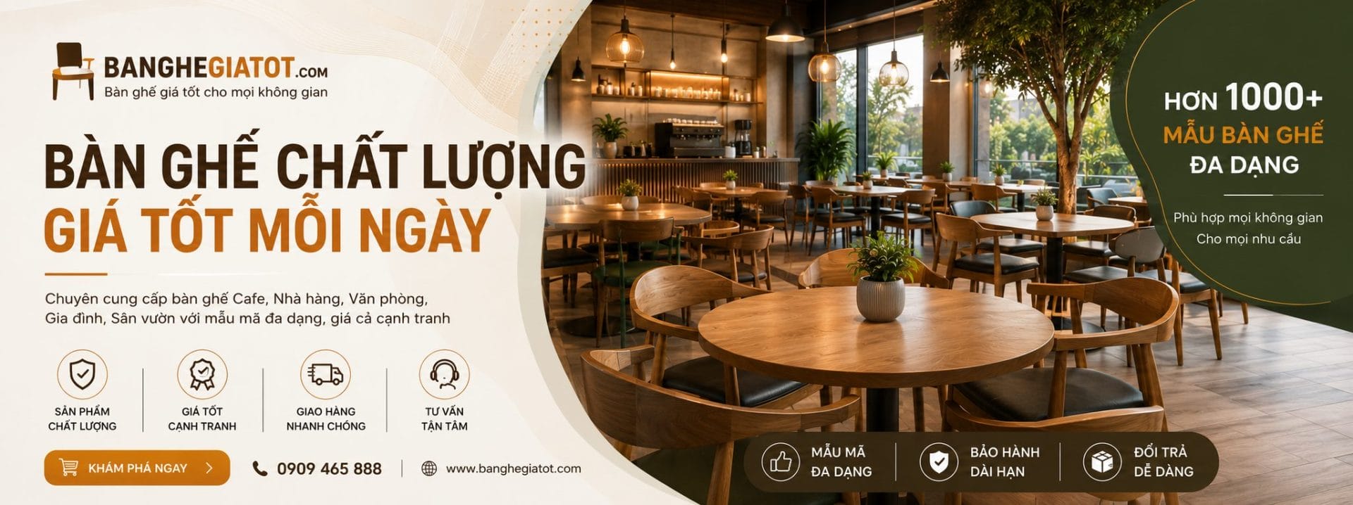 Bàn ghế chất lượng giá tốt mỗi ngày - Banghegiatot