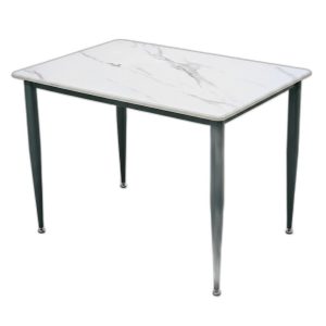 Bàn ăn 100x70cm mặt đá ceramic vân mây chân hệ CONE