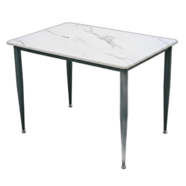 Bàn ăn 100x70cm mặt đá ceramic vân mây chân hệ CONE