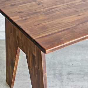 Bàn ăn 120x70cm gỗ tràm chân chữ A - hình 1