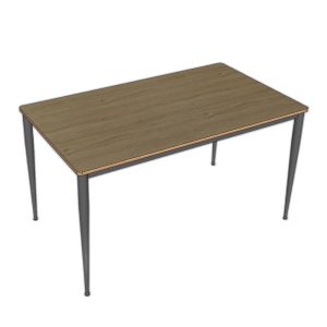 Bàn ăn 140cm gỗ Plywood chân sắt vuốt côn lắp ráp