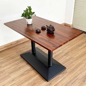 Bàn ăn 1m2 gỗ Tràm chân sắt đôi BA68147 - hình 1