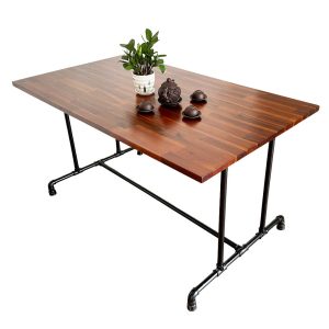 Bàn ăn 1m4 gỗ Tràm chân ống nước - hình 1