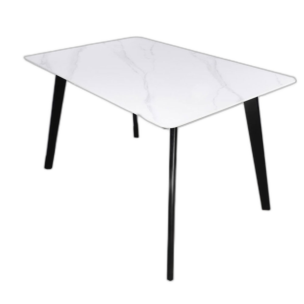 Bàn ăn Aster 120 140x80cm mặt đá chân gỗ Bàn ăn Aster 120 140x80cm mặt đá chân gỗ