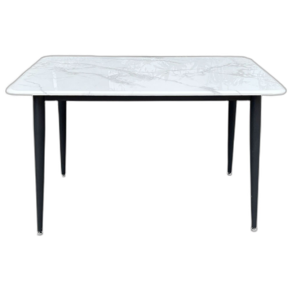 Bàn ăn chữ nhật 120x70cm chân sắt mặt đá vân mây Bàn ăn chữ nhật 120x70cm chân sắt mặt đá vân mây