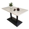 Bàn ăn chữ nhật 120x70cm gỗ Plywood chân sắt đôi BA68146