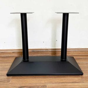 Bàn ăn chữ nhật 120x70cm gỗ Plywood chân sắt đôi BA68146 - hình 1