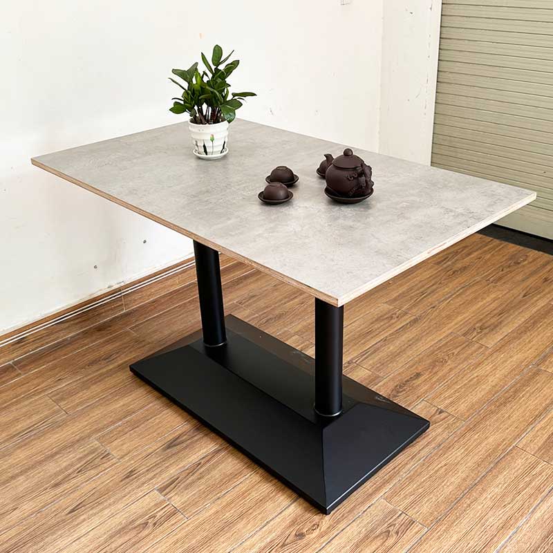 Bàn ăn chữ nhật 120x70cm gỗ Plywood chân sắt đôi BA68146 Bàn ăn chữ nhật 120x70cm gỗ Plywood chân sắt đôi BA68146 - hình 2