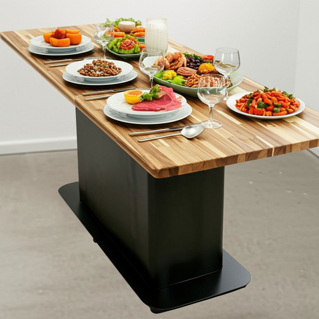Bàn ăn chữ nhật 120x70cm gỗ tràm Bàn ăn chữ nhật 120x70cm gỗ tràm - hình 4