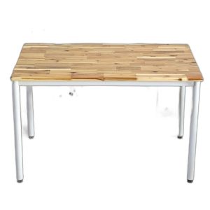 Bàn ăn chữ nhật 120x70cm gỗ tràm chân hệ OMA I