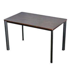 Bàn ăn chữ nhật 120x80cm gỗ cao su chân Oval