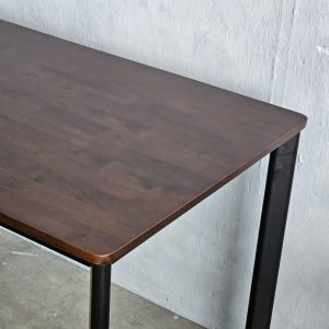 Bàn ăn chữ nhật 120x80cm gỗ cao su chân Oval - hình 1