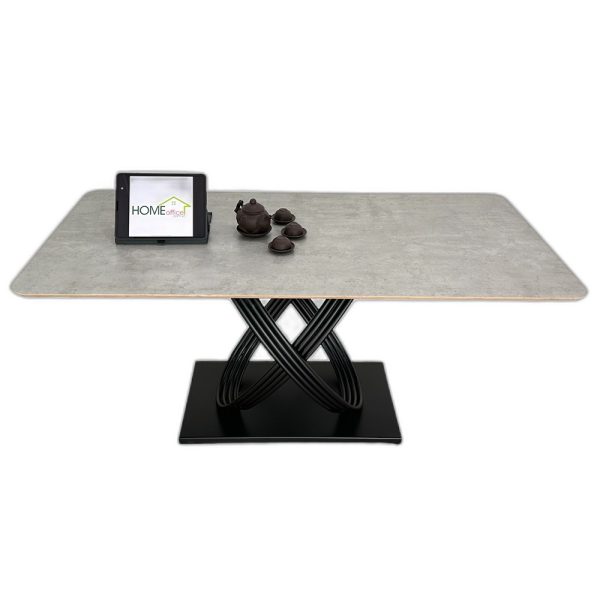 Bàn ăn chữ nhật 140 160x80cm gỗ Plywood chân sắt