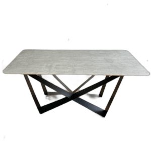 Bàn ăn chữ nhật 140 160x80cm gỗ Plywood chân sắt