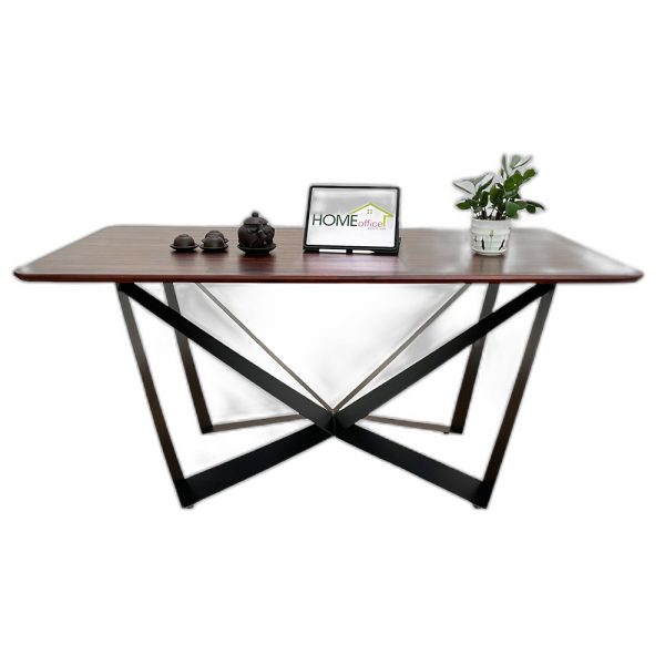 Bàn ăn chữ nhật 140 160x80cm gỗ tràm chân sắt