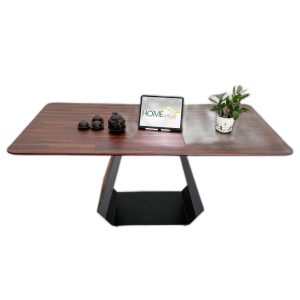 Bàn ăn chữ nhật 140 160x80cm gỗ tràm chân sắt
