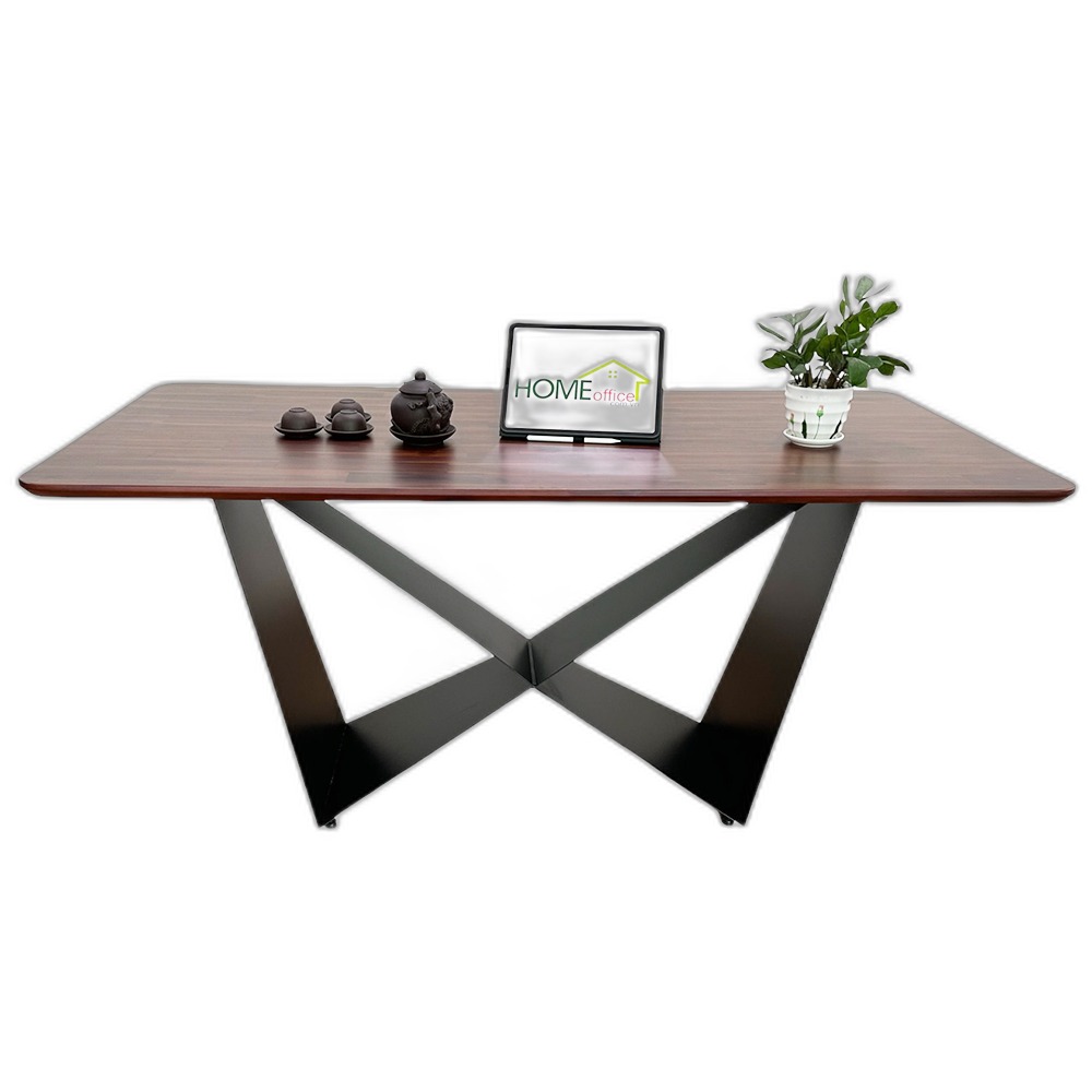 Bàn ăn chữ nhật 140 160x80cm gỗ tràm chân sắt Bàn ăn chữ nhật 140 160x80cm gỗ tràm chân sắt