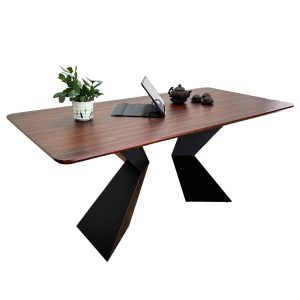 Bàn ăn chữ nhật 140 160x80cm gỗ tràm chân sắt - hình 1