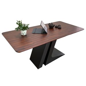 Bàn ăn chữ nhật 140 160x80cm gỗ tràm chân sắt - hình 1