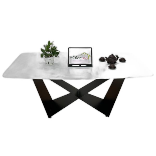 Bàn ăn chữ nhật 140 160x80cm mặt đá chân sắt