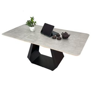 Bàn ăn chữ nhật 140 160x80cm mặt gỗ Plywood chân sắt - hình 1