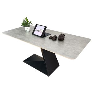 Bàn ăn chữ nhật 140 160x80cm mặt gỗ Plywood chân sắt - hình 1
