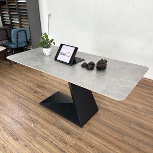 Bàn ăn chữ nhật 140 160x80cm mặt gỗ Plywood chân sắt - hình 5
