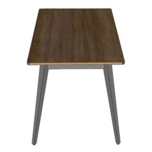 Bàn ăn chữ nhật 140x75cm gỗ plywood chân sắt hệ Tứ Giác Côn