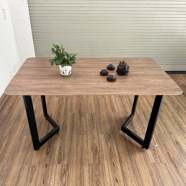 Bàn ăn chữ nhật 140x80cm gỗ Plywood chân sắt - hình 2