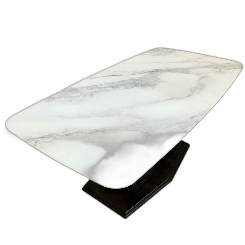 Bàn ăn chữ nhật 140x90x75cm mặt đá ceramic chân gỗ cao su Bàn ăn chữ nhật 140x90x75cm mặt đá ceramic chân gỗ cao su