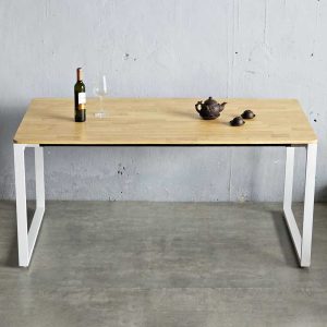 Bàn ăn chữ nhật 160x80cm gỗ cao su - hình 1