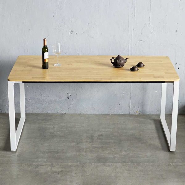 Bàn ăn chữ nhật 160x80cm gỗ cao su - hình 1