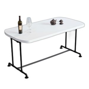 Bàn ăn chữ nhật 160x80cm gỗ thông chân ống nước