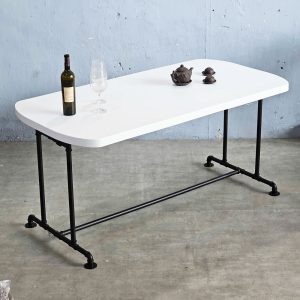 Bàn ăn chữ nhật 160x80cm gỗ thông chân ống nước - hình 3