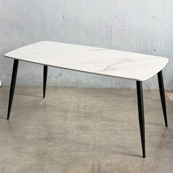 Bàn ăn chữ nhật 160x80cm mặt đá chân CONE - hình 2