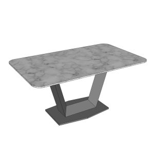 Bàn ăn chữ nhật 160x90cm mặt đá ceramic - hình 1