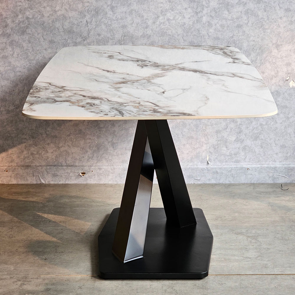 Bàn ăn chữ nhật 160x90cm mặt đá ceramic cao cấp chân sắt Bàn ăn chữ nhật 160x90cm mặt đá ceramic cao cấp chân sắt - hình 5