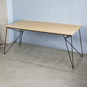 Bàn ăn chữ nhật 180x80cm gỗ plywood chân Hairpin - hình 1