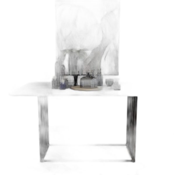 Bàn ăn chữ nhật Gemma 140 160x80cm gỗ cao su chân sắt