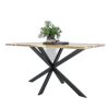Bàn ăn chữ nhật KANE 01 140 160x80 gỗ tràm chân sắt