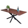 Bàn ăn chữ nhật KANE 03 160x80cm tràm chân sắt