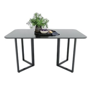 Bàn ăn chữ nhật Vincen 140 160x80cm gỗ cao su chân sắt